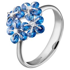Moiseikin Innovativer Ring aus 18 Karat Weißgold mit 1 Karat Saphir