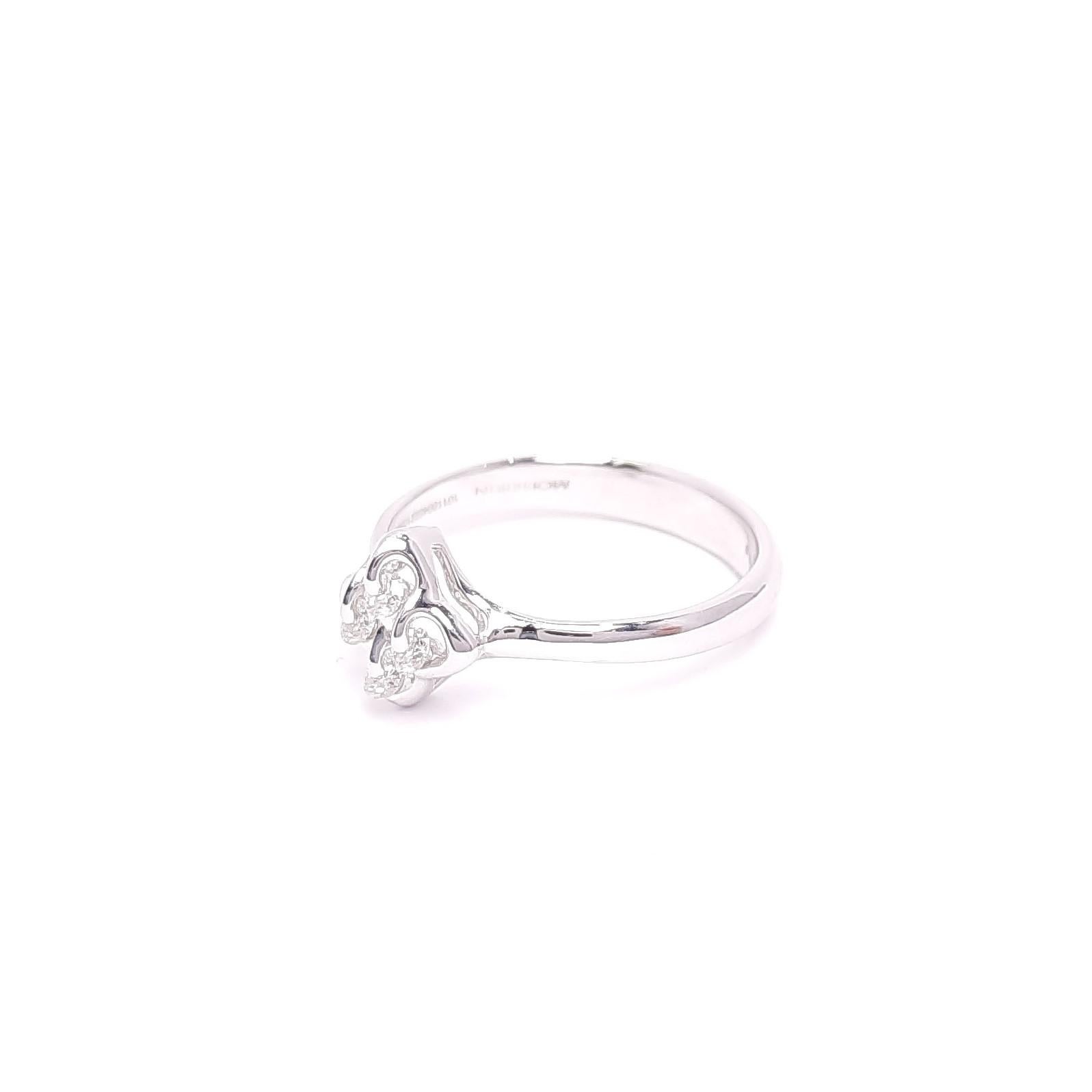 Contemporary MOISEIKIN 18K White Gold Diamond Ring Gift Promotion
