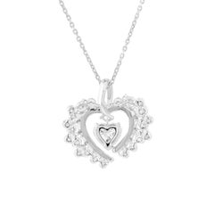 Collana MOISEIKIN in oro bianco 18 carati con diamanti a forma di cuore e ali d'angelo