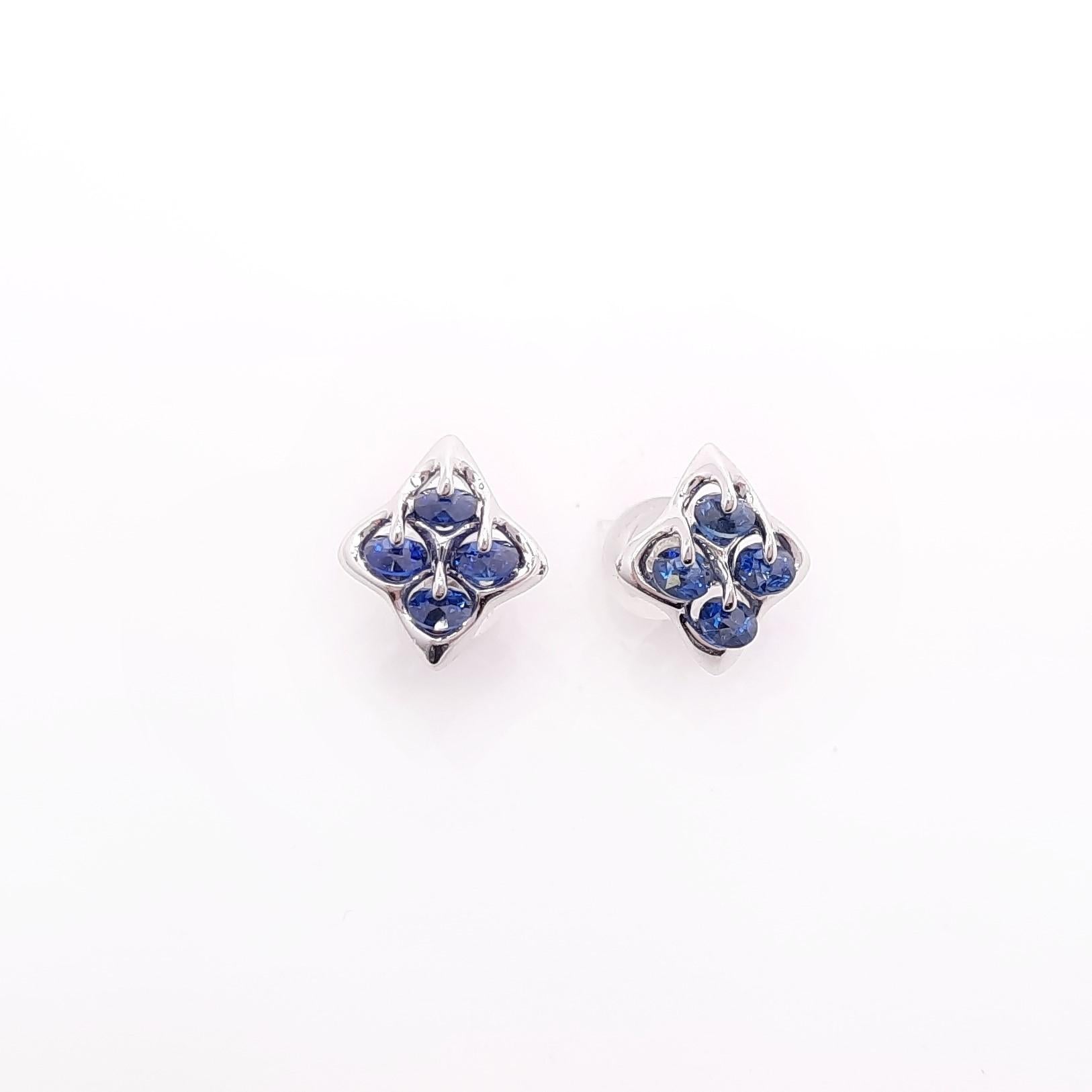 Inspired by the famous Russian Ballet, the Prima Star sapphire stud earrings created by MOISEIKIN® charm your day with the exceptional hue and uniqueness. The design is created with patented Russian setting technology, in which a gemstone trembles