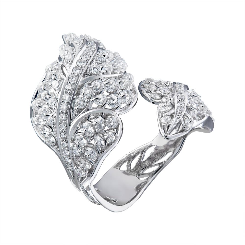 A fashionable yet graceful angel wing ring created by Viktor Moiseikin is fully embedded with 2ct high quality diamonds. 

The stones are mounted in the innovative jewellery setting 