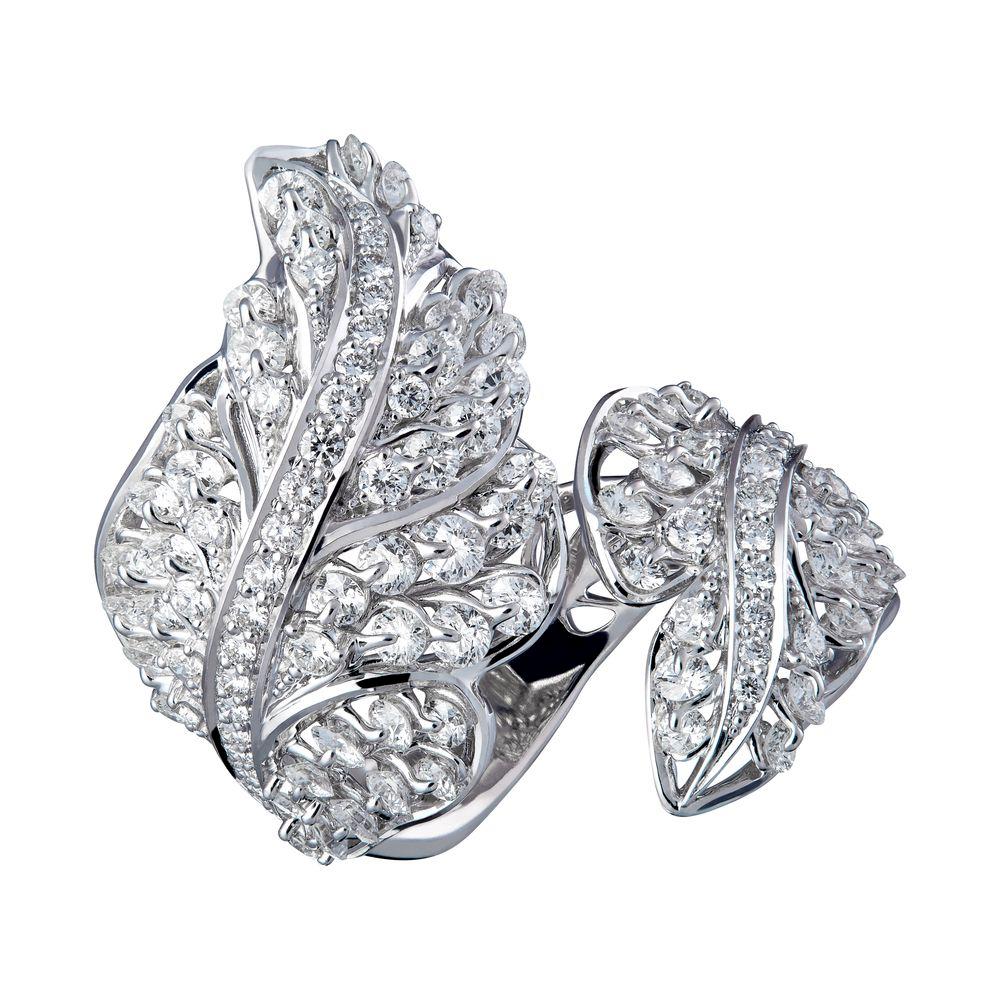 angel wings ring white gold