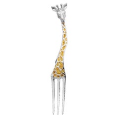 MOISEIKIN Silver Gold plated Giraffe Fork Gift
