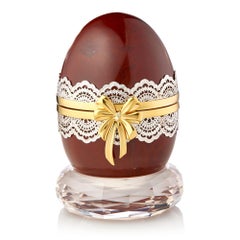 MOISEIKIN Silver Gold Plated Rabbit Easter Egg Miniature