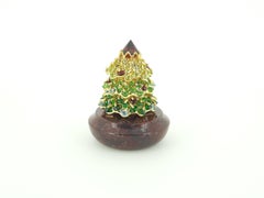 MOISEIKIN SV Gold Plated Chrsitmas Jewel Tree Miniature