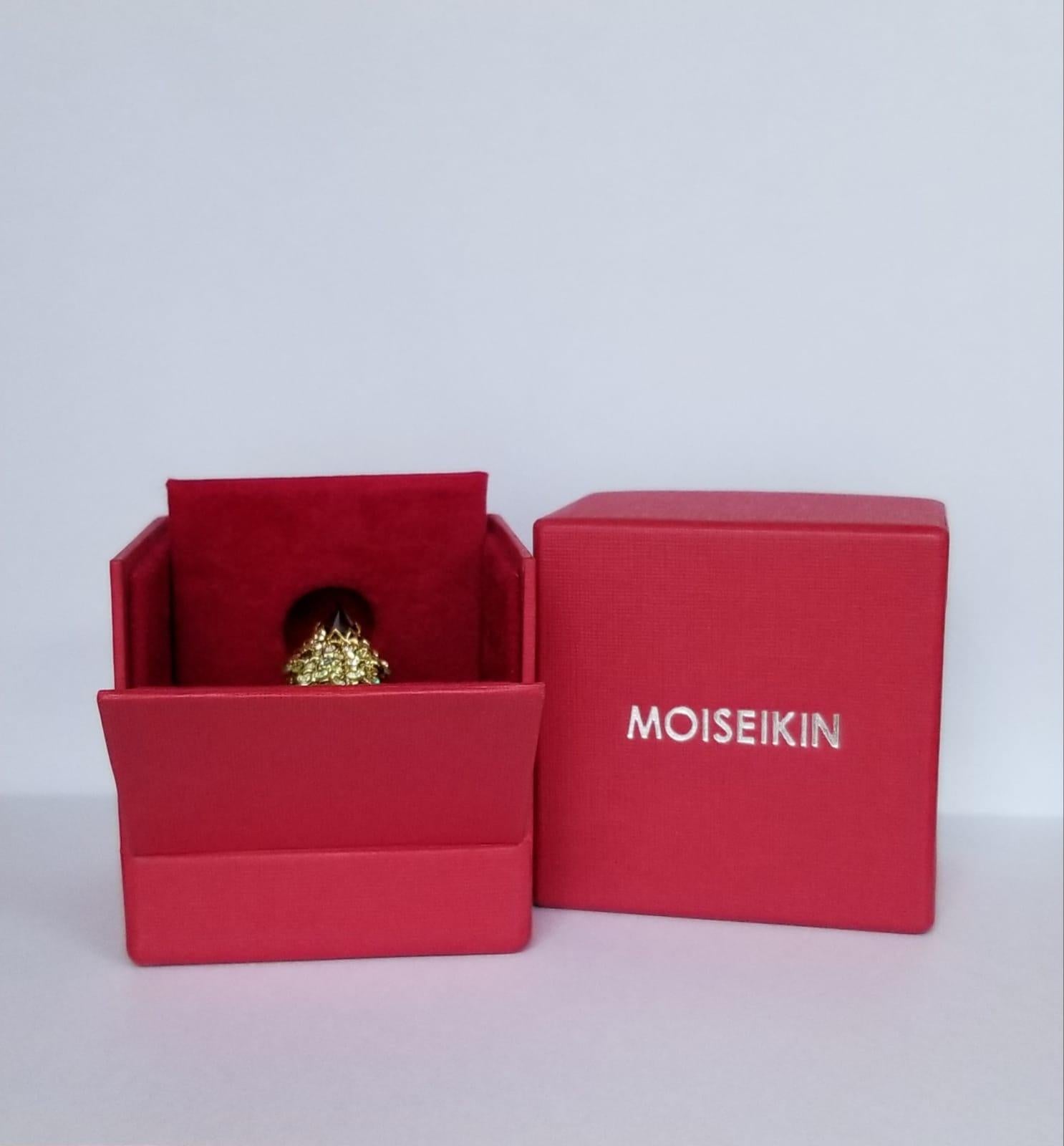 MOISEIKIN SV Gold Plated Jewel Chrsitmas Tree Miniature In New Condition For Sale In Hong Kong, HK