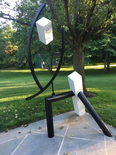"Harmony" Moises Morgenstern Kinetic Sculpture White, Black Abstract Modern