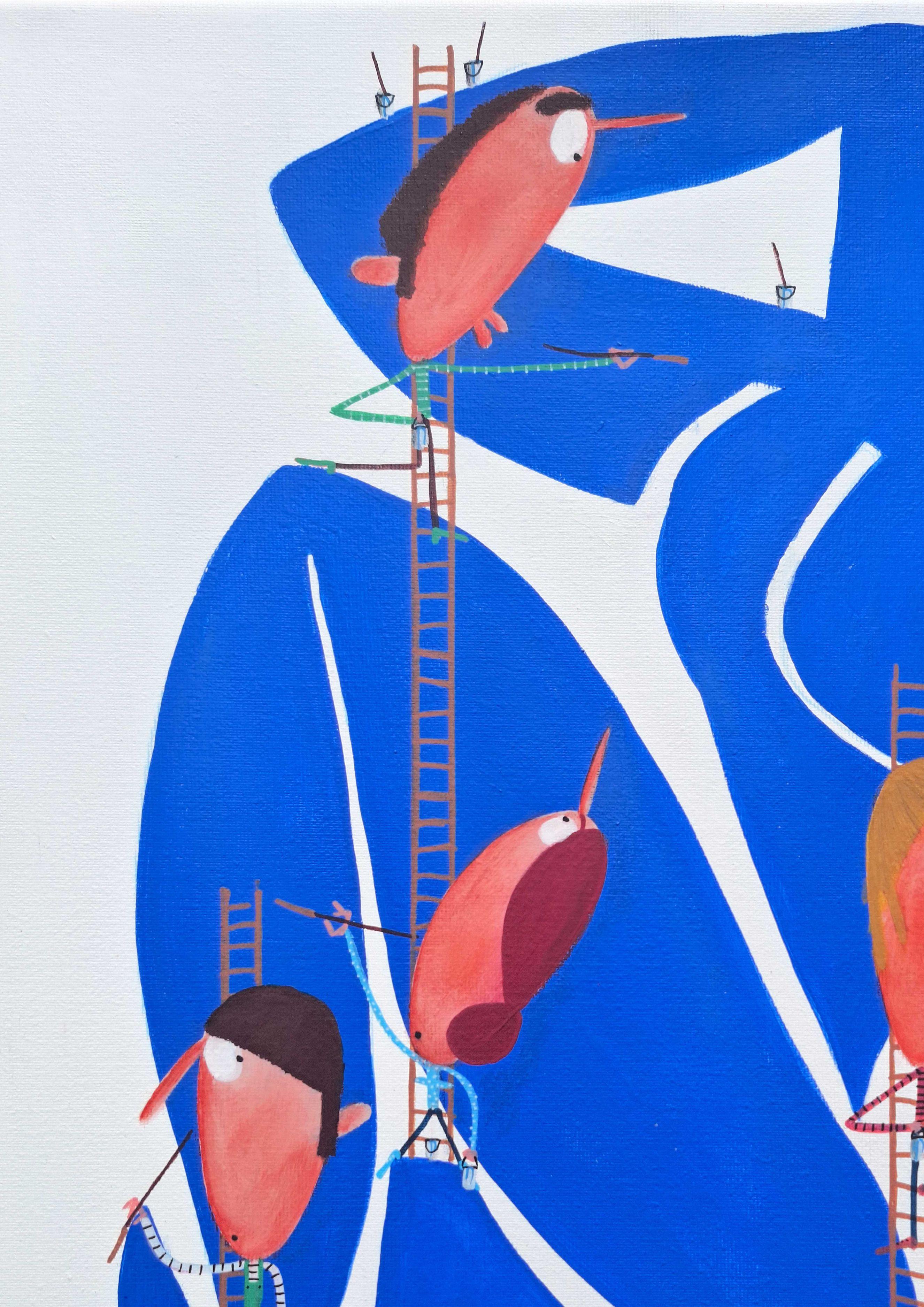 Entdecken Sie das poetische und spielerische Universum von Moisés Yagües. Als renommierter zeitgenössischer Künstler erweckt Yagües kleine, ausdrucksstarke Figuren zum Leben, die die großen Traditionen der Kunstgeschichte humorvoll und sensibel neu