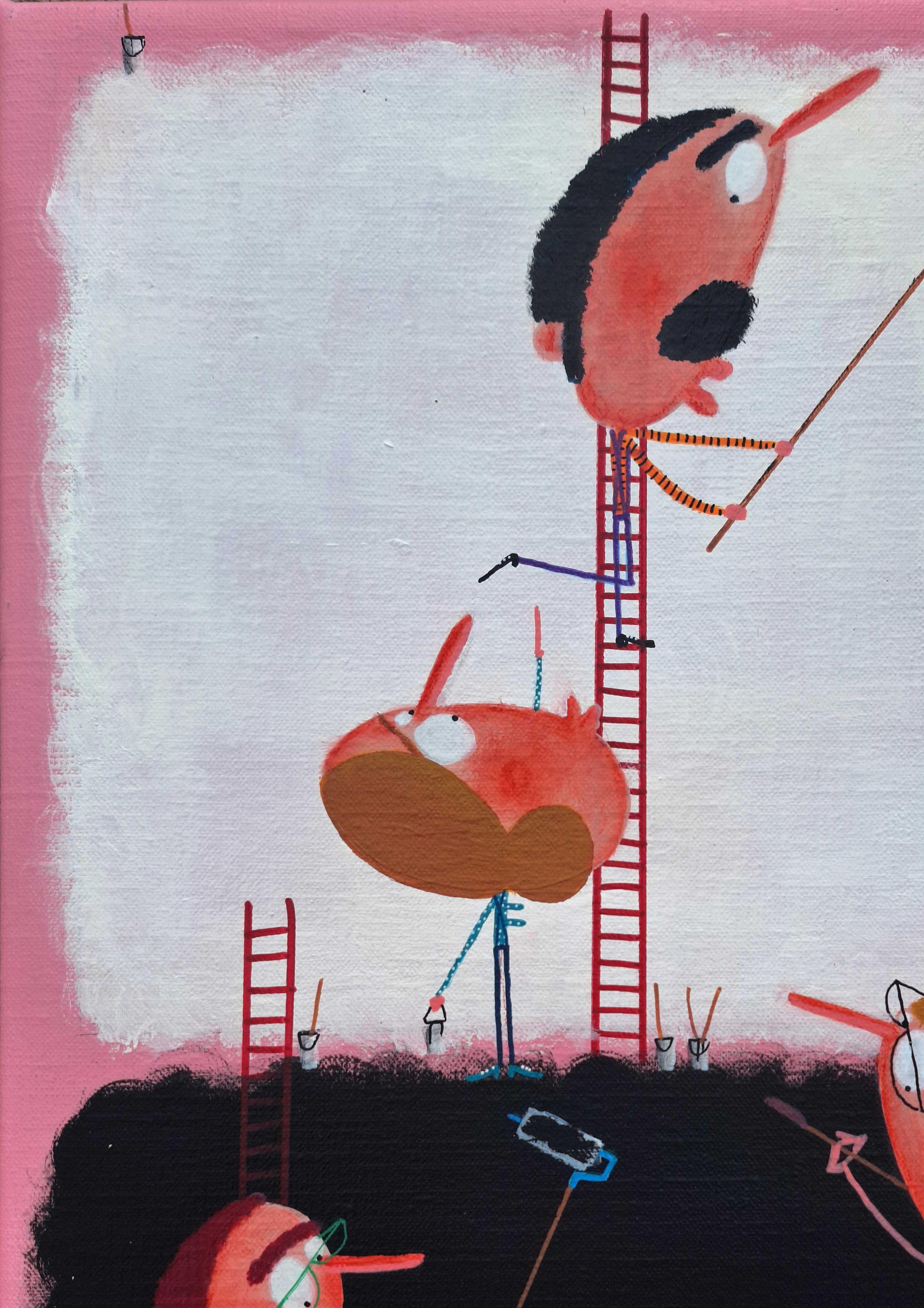 Rothko In Progress II - Surrealist Painting by Moisés Yagües