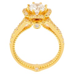 Anello di fidanzamento in moissanite in oro 14k