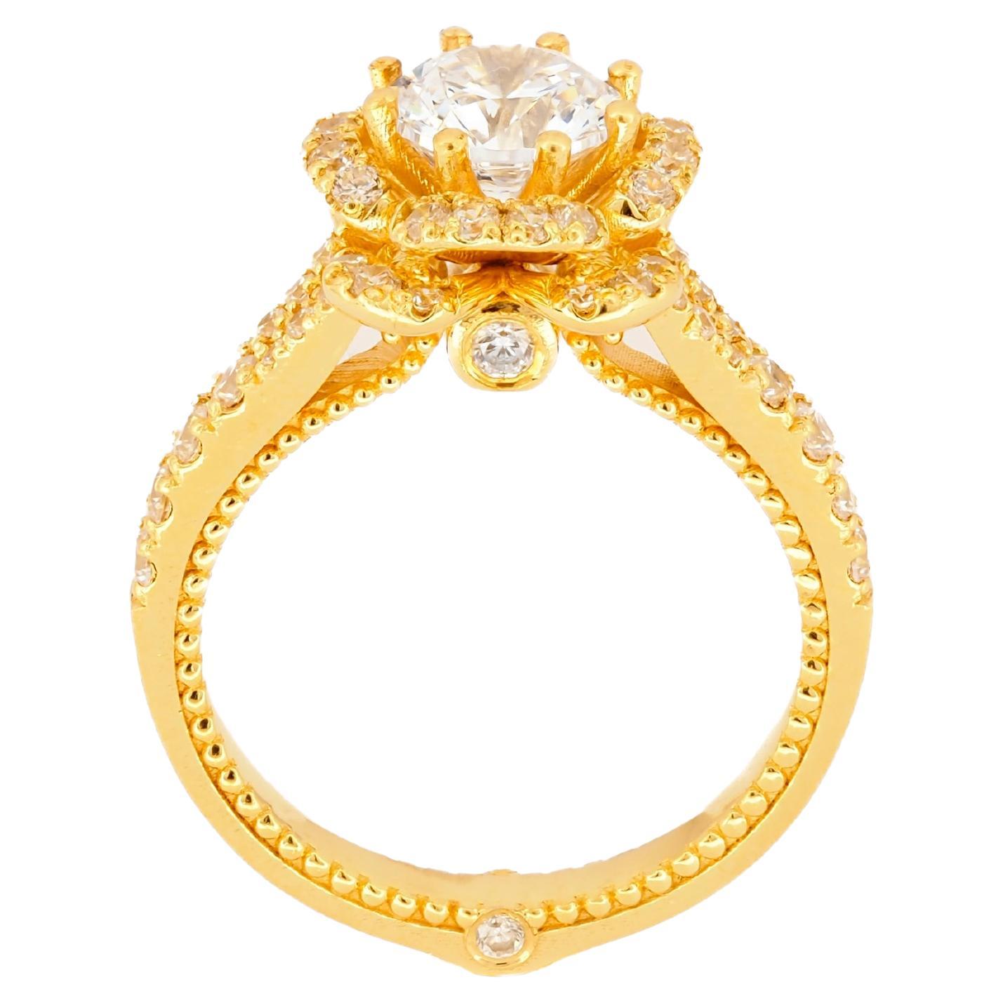 For Sale:  Moissanite 14k gold engagement ring