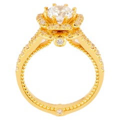 Moissanite 14k gold engagement ring 