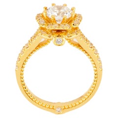 Used Moissanite 14k gold engagement ring 