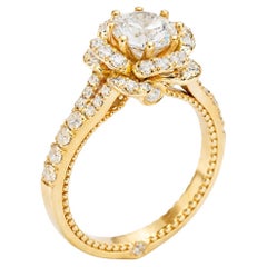 Moissanite 14k gold engagement ring