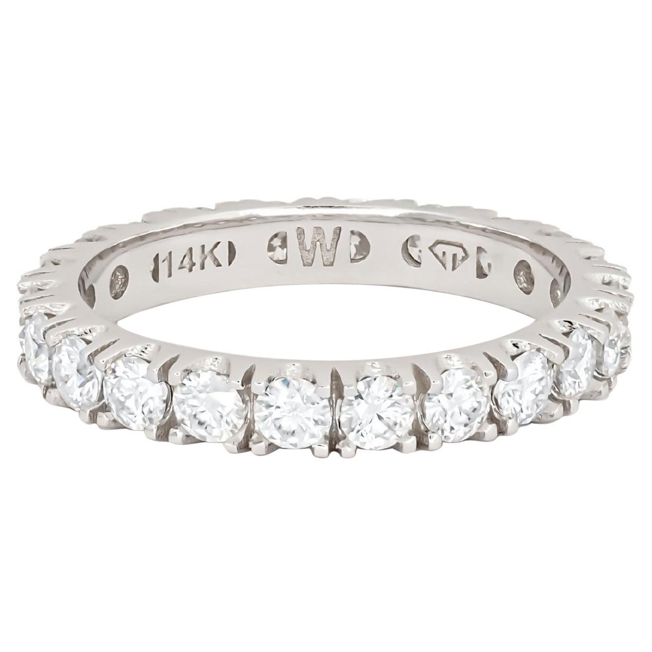 Moissanit 14k Gold Ewigkeitsring.