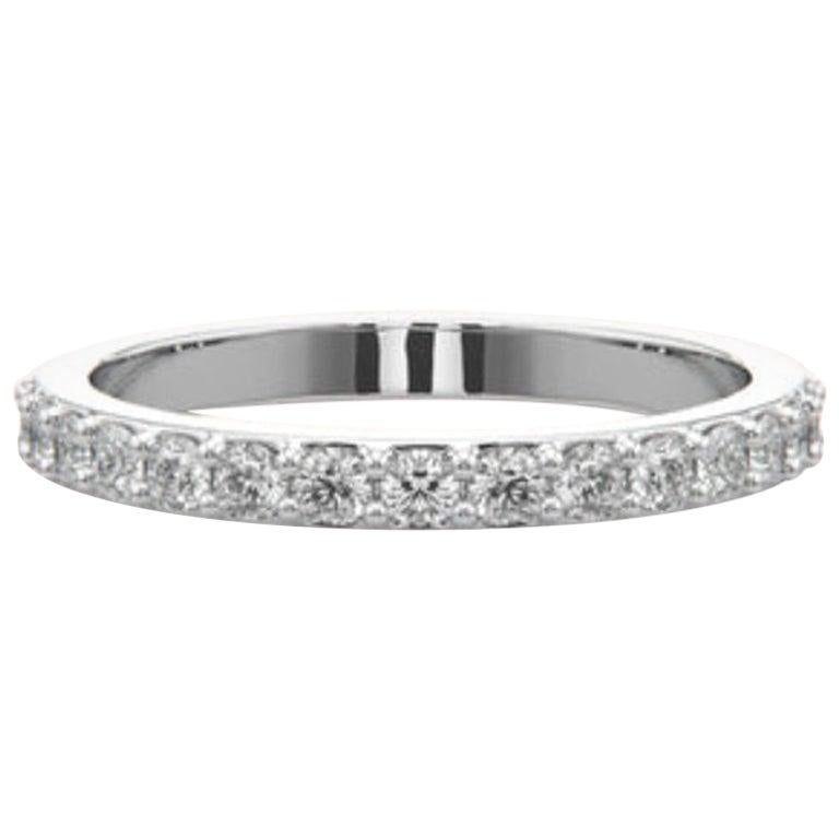Moissanite Band 925 Sterling Silver Half Eternity Moissanite Ring Unique Gift.