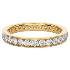 Anneau Moissanite pour grand-mère en or jaune plaqué argent sterling 925