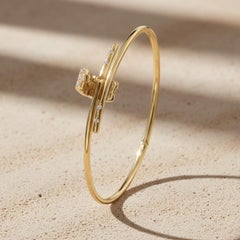 Bracciale Moissanite in argento 925 Regalo di compleanno minimalista per lei.