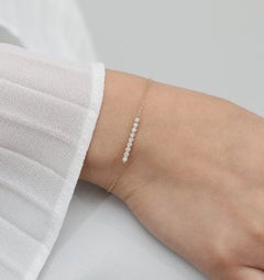 Moissanite Bar Bracelet 925 Sterling Silver Bracelet For Women Anniversary Gift
