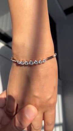 Moissanite Bar Bracelet 925 Sterling Silver Minimalist Bracelet Gift For Women.