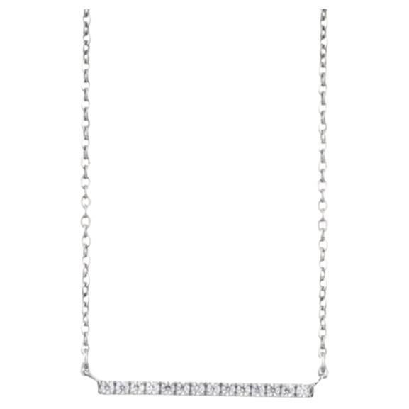 Collana di charme con barrette di moissanite in argento 925, una collana delicata per lei. in vendita