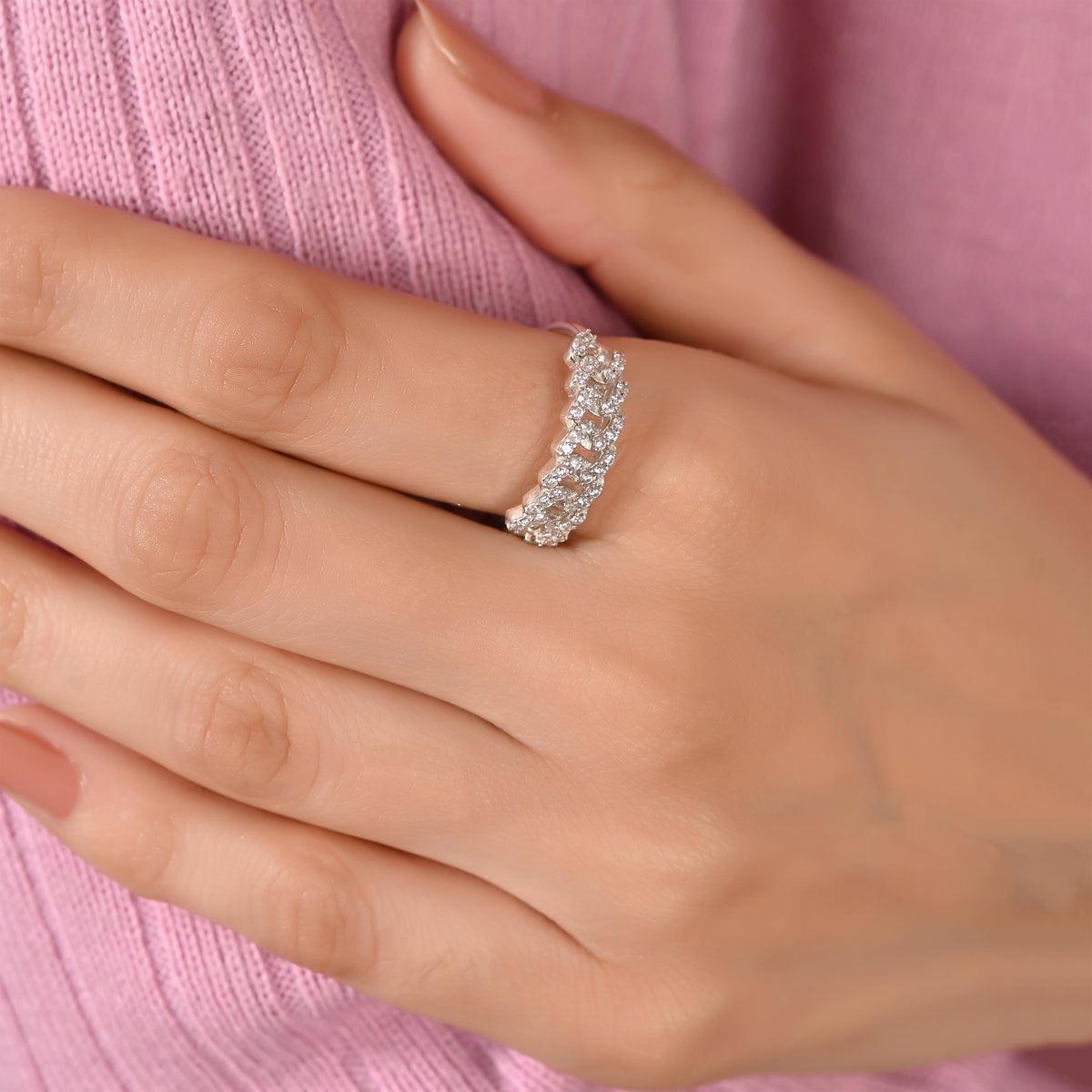 Moissanite Basic Engagement Ring 925 Sterling Sil… - image 3