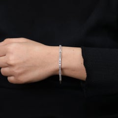 Moissanite Bracelet 925 Sterling Silver Tennis Bracelet For Women Birthday Gift.