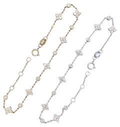 Moissanite Bracelet For Women 925 Sterling Silver Chain Bracelet Gift For Her.