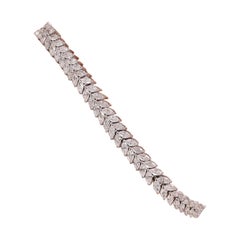 Moissanit-Armband – Minimalistisches Geschenk – Tennisarmband aus 925er Sterlingsilber mit Marquise-Schliff