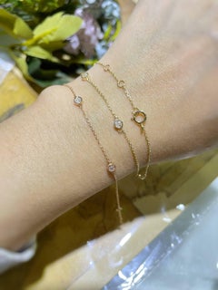 Bracciale a catena con moissanite da donna in argento 925 Bellissimo bracciale regalo.