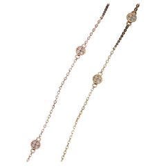 Bracciale a catena con moissanite da donna in argento 925 Bellissimo bracciale regalo.