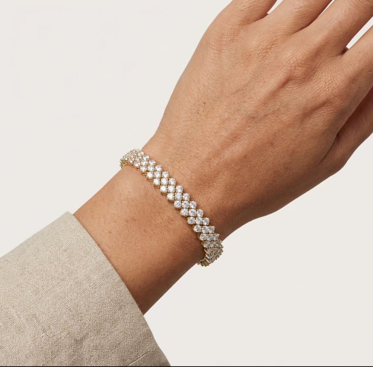 Moissanite Cluster Bracelet 925 Sterling Silver Beautiful Wedding Gift For Women