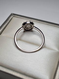 Moissanite Cluster Ring 925 Sterling Silver Everyday Wear Ring.