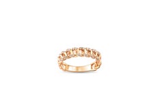 Moissanite Cuban Link 14k gold ring