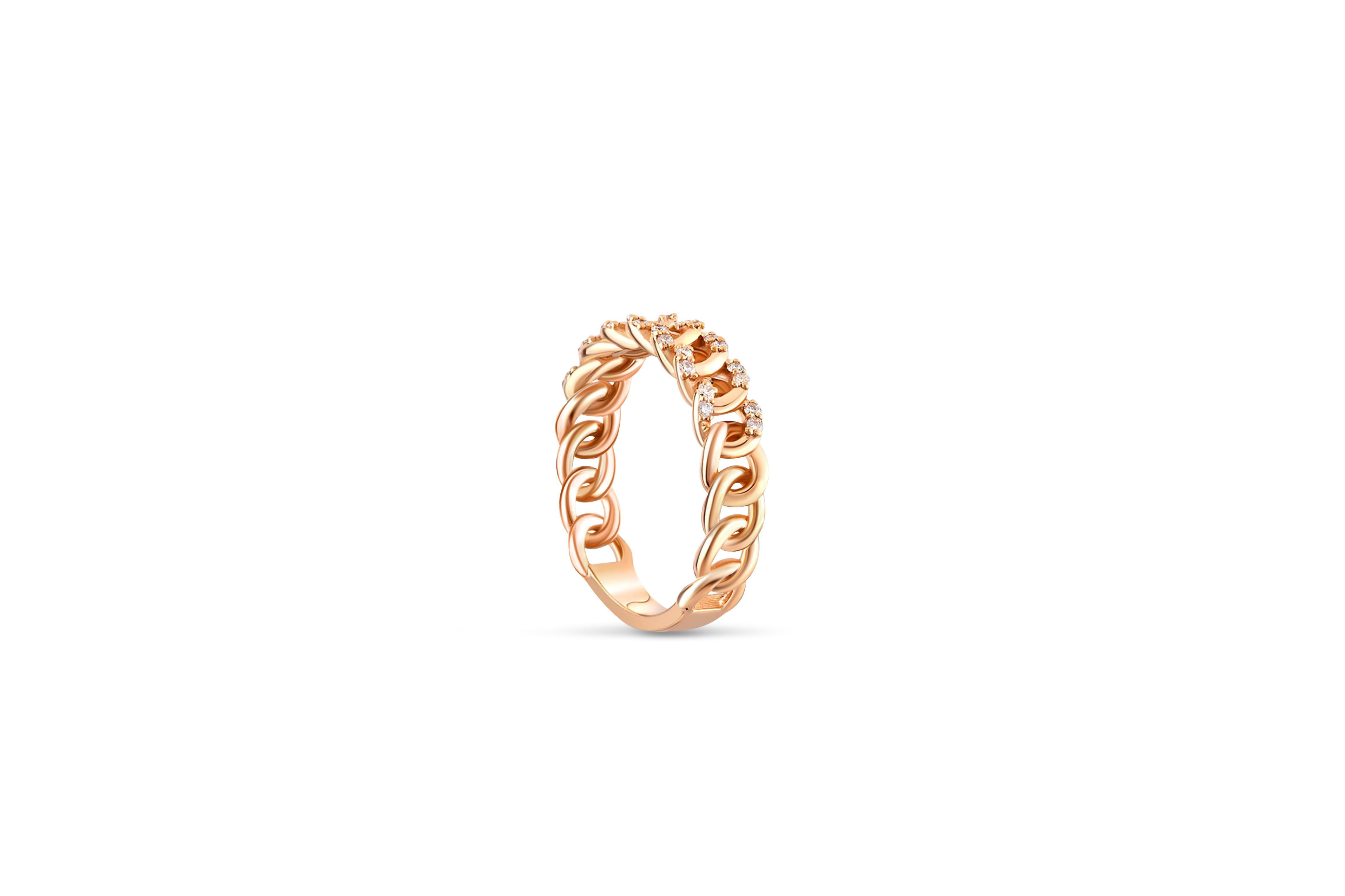 For Sale:  Moissanite Cuban Link 14k gold ring 3