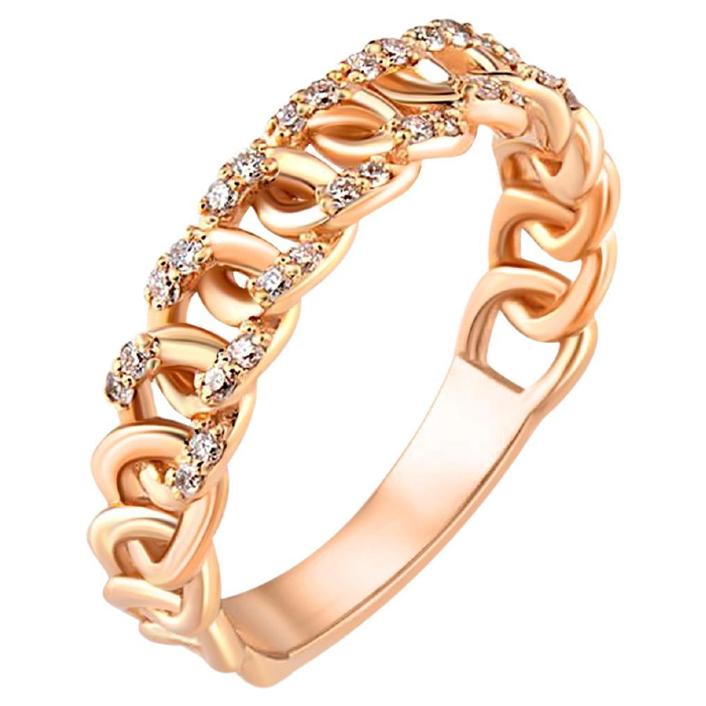 Moissanite Cuban Link 14k gold ring