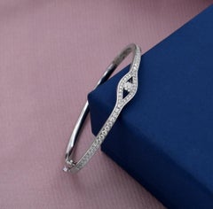 Moissanite Manschette Armband 925 Sterling Silber Schöne Armband Geschenk für Frauen.