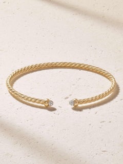 Moissanite Cuff Armband 925 Sterling Silber Twisted Design Armband für Frauen.