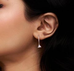 Moissanite Dangle Drop Earrings 925 Sterling Silver Hoop Earrings For Women.