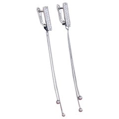 Boucles d'oreilles Moissanite en argent 925 Boucles d'oreilles Design/One pour les femmes