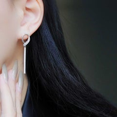 Moissanite Drop Earrings For Women 925 Sterling Silver Earrings Gift For Women.
