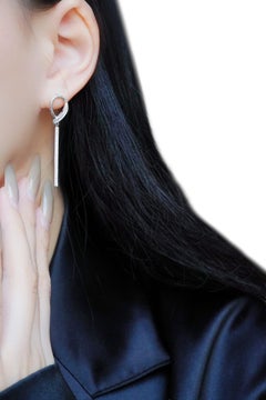 Moissanite Drop Earrings For Women 925 Sterling Silver Earrings Gift For Women.