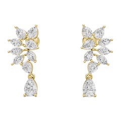 Moissanite drop earrings studs