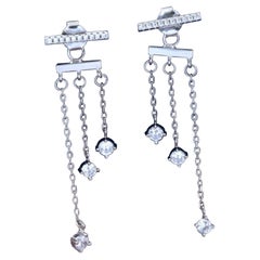 Moissanite Earring 925 Sterling Silver Dangle Drop Earring For Women Simple Gift