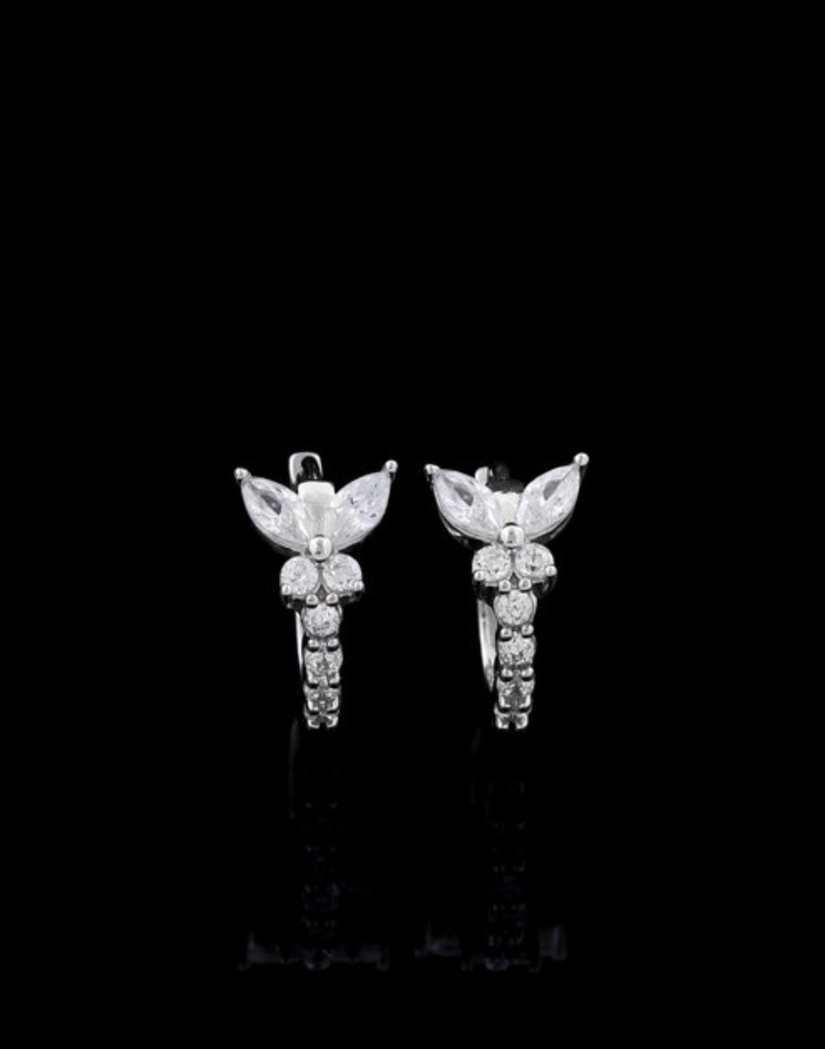 Moissanite Earring 925 Sterling Silver Flower Shaped Stud Beautiful Gift For Her