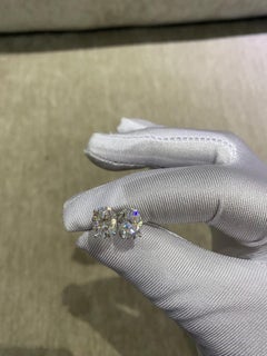 Orecchino di moissanite 925 Sterling Siver Oval Studs Earring bellissimo regalo per lei