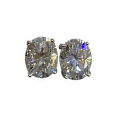 Moissanite Earring 925 Sterling Siver Oval Studs Earring beautiful Gift For Her