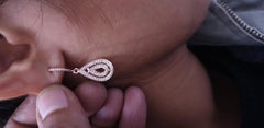 moissanite earring for engagement 925 sterling silver