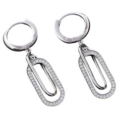 Moissanite Earrings 925 Sterling Silver Beautiful Drop Earring For Women .