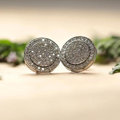 Moissanite Earrings 925 Sterling Silver Round Drop Earrings Minimalist Gift.